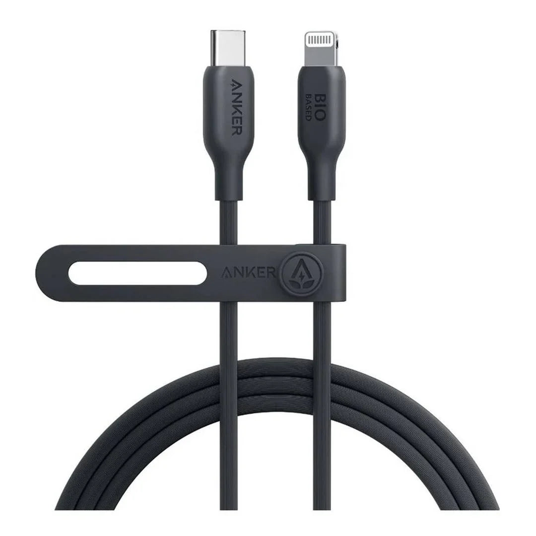 Anker 542 Usb-C To Lightning Cable (Bio-Based) (1.8M/6Ft) -Black - Tashqila Anker 542 Usb-C To Lightning Cable (Bio-Based) (1.8M/6Ft) -Black - Tashqila